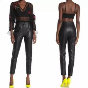 Lovers+Friends Keaton Vegan Black Leather Pants S